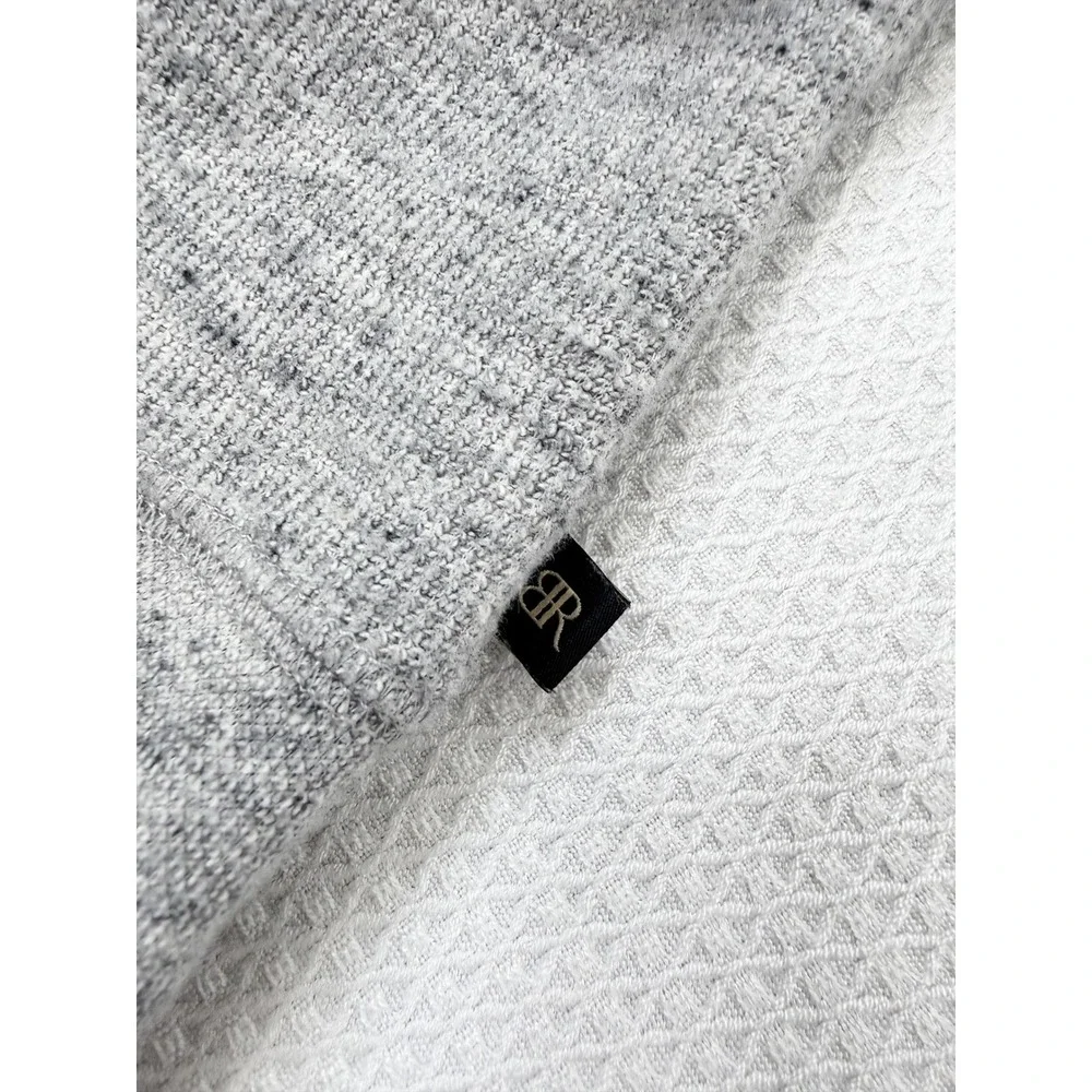 Banana Republic Men's Waffle Knit Crewneck Sweatshirt Gray Size Large